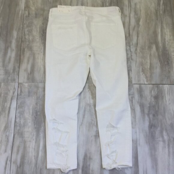 NWT American Eagle Super Stretch X Distressed Hi-Rise Jegging Crop Jean 12s - Picture 8 of 12